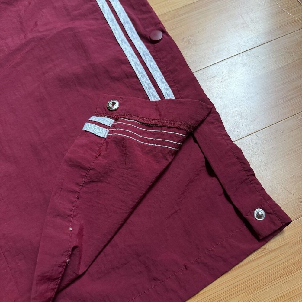 No Boundaries Baggy Wide Leg Track Pants Womens XL Red Y2K Snap Button Relaxed - Picture 7 of 8